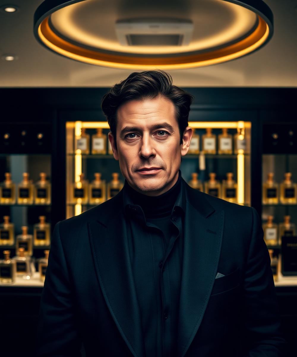 Noiré Atelier founder portrait in perfume boutique